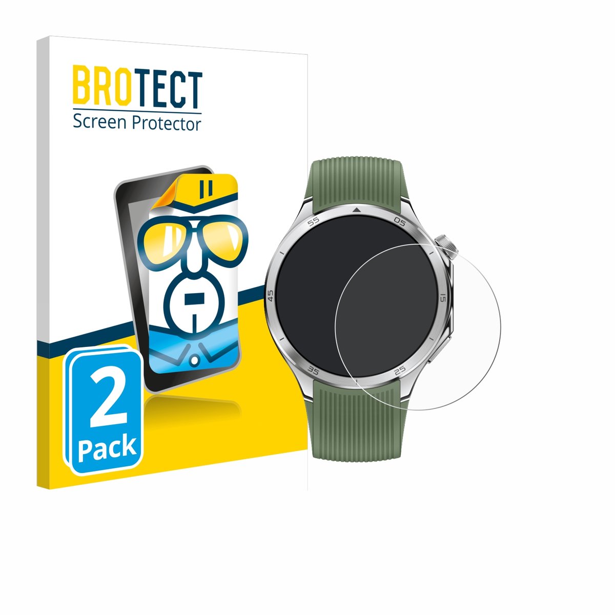 BROTECT - Screenprotector voor OnePlus Watch 3 - Folie Beschermfolie transparant 2 Stuks