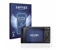 Savvies - Screenprotector voor Sony ZV-1 / ZV-1A - Folie Beschermfolie transparant 6 Stuks