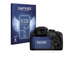 Savvies - Screenprotector voor Panasonic Lumix DC-FZ82 / FZ82D - Folie Beschermfolie transparant 6 Stuks