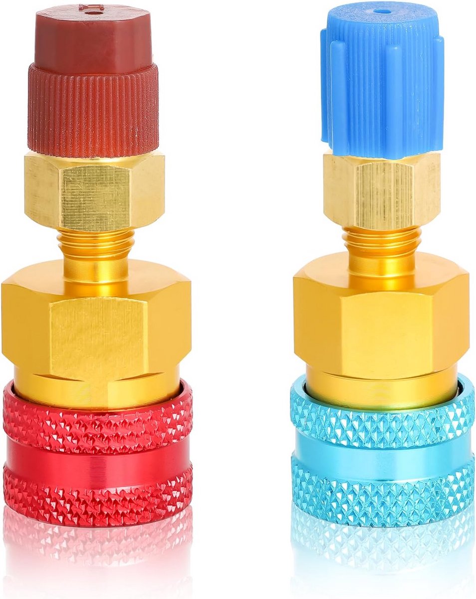 Set van 2 Adapters voor Auto Airco: R1234YF naar R134A Koppelingen