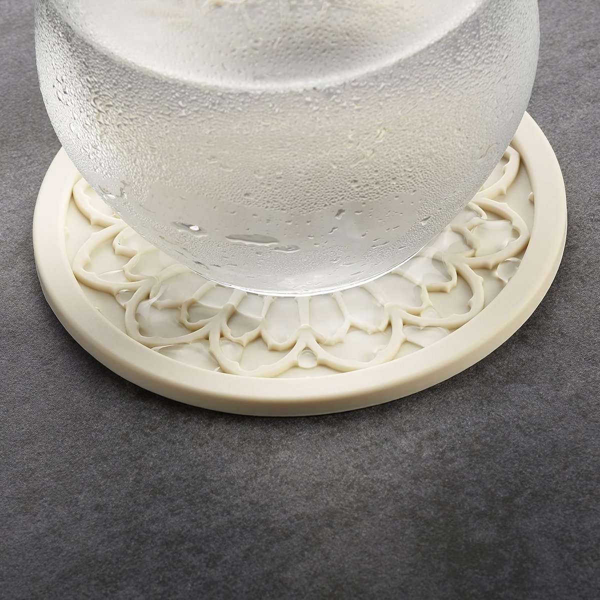 Set van 6 Siliconen Onderzetters - 10 cm - Ideaal voor Drankjes en Keuken Decoratie