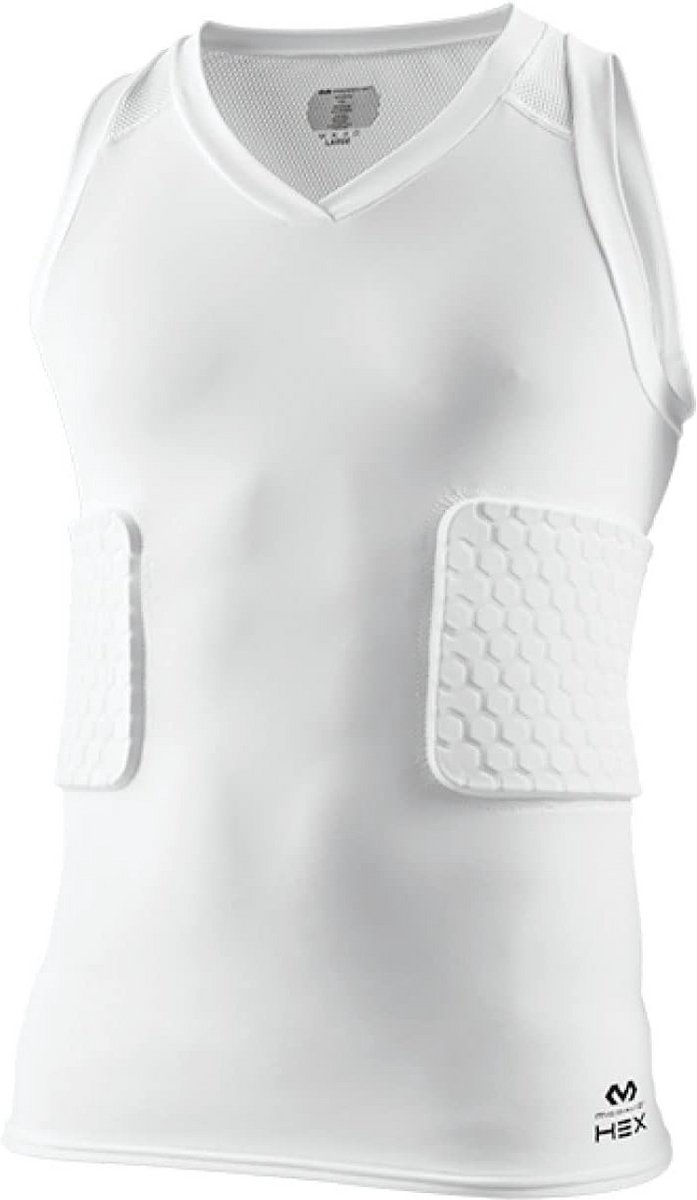 Compressie Tanktop met 3 HEX Pads voor Bescherming van Ribben en Rug bij Sport