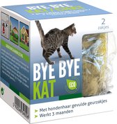 BSI - Bye Bye Kattenverjager Geurzakjes - Geurzakjes gevuld met behandeld hondenhaar - 2 zakjes