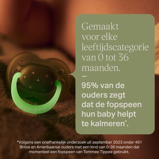 Tommee Tippee NightGlow gloeit in het donker fopspeen - 6-18 maanden - 4 stuks - orthodontische speen -100% BPA-vrij - nachtkleuren — afbeelding 4