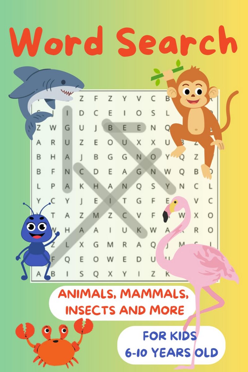 Woordzoeker Puzzelboek Dieren voor Kinderen (6-10 jaar) - 150 Woorden - Educatief en Leuk