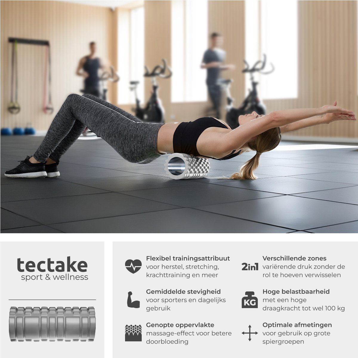 tectake Foam Roller - Massageroller thumbnail 2