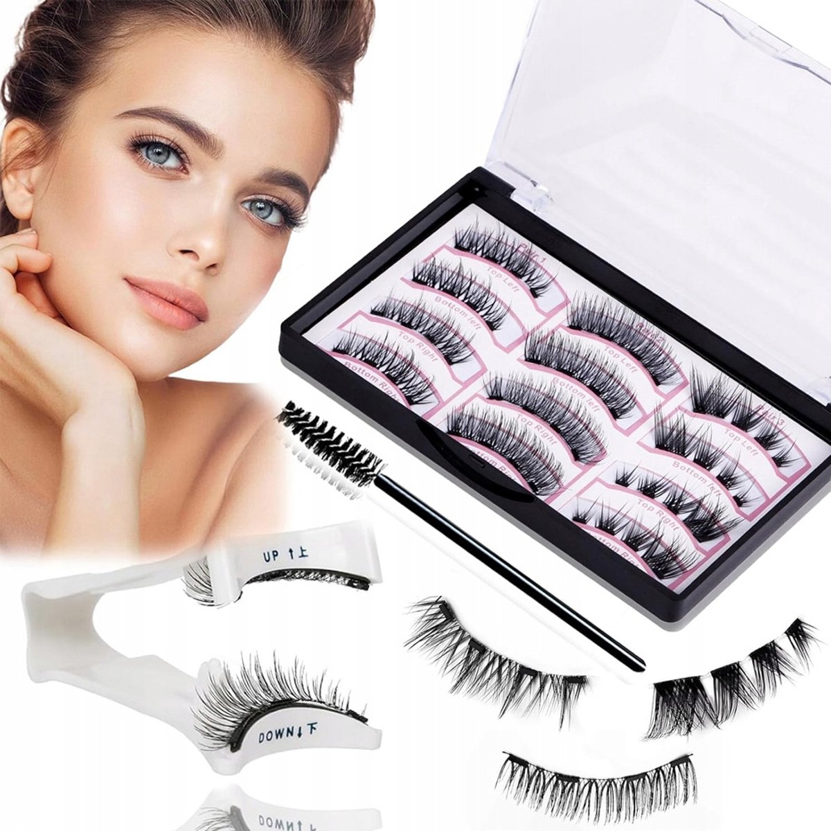 6 Paar Magnetische Wimpers Set - Magnetische Wimpers met Applicator - Geen Lijm Nodig Magnetische Wimpers - Natuurlijke Look