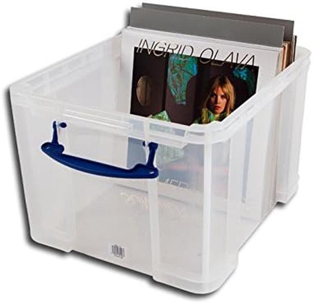XXL Opbergbox 35L voor LP's en Vinyl - Stapelbare Transparante Platenkoffer