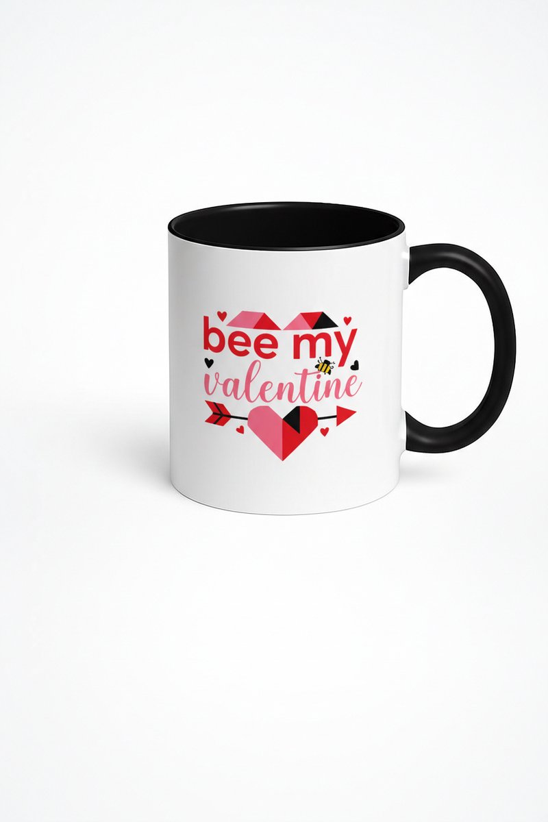 Valentijn Mok 'Bee My Valentine' met Bij & Harten - Romantisch Cadeau