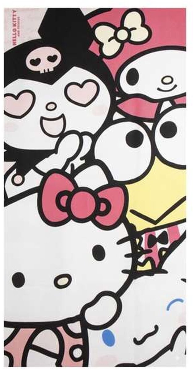 Hello Kitty Strandhanddoek Meisjes – 70x140 cm – Polyester – Sneldrogend – Lichtgewicht