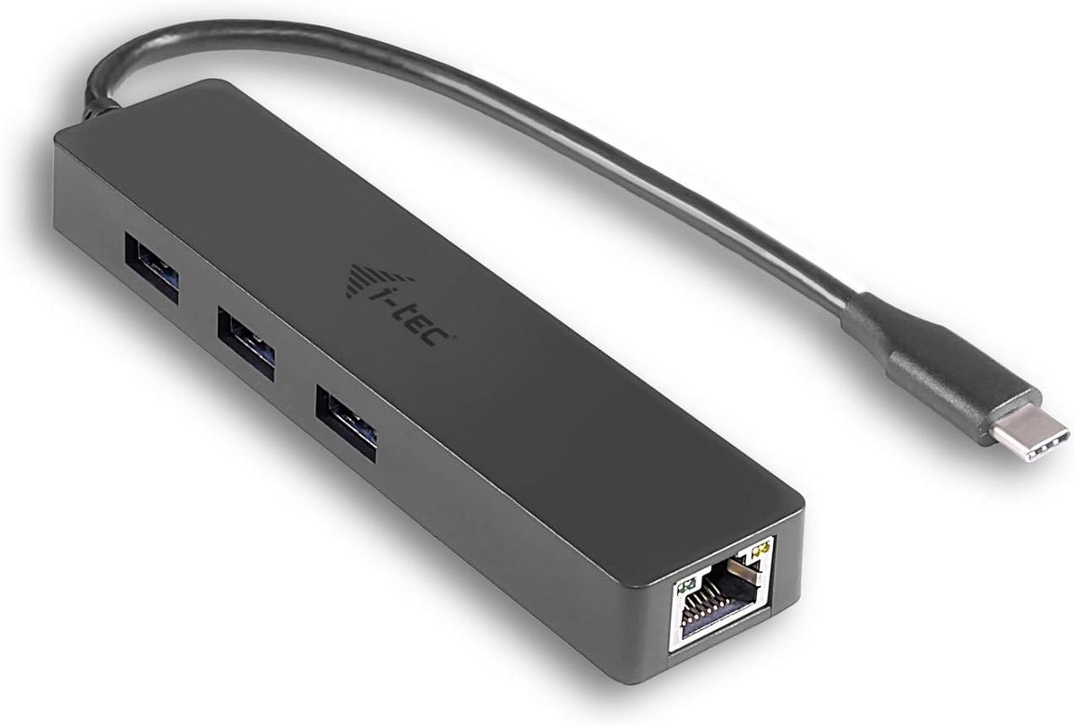 USB-C Hub met 3x USB 3.0 Poorten en Gigabit Ethernet Adapter