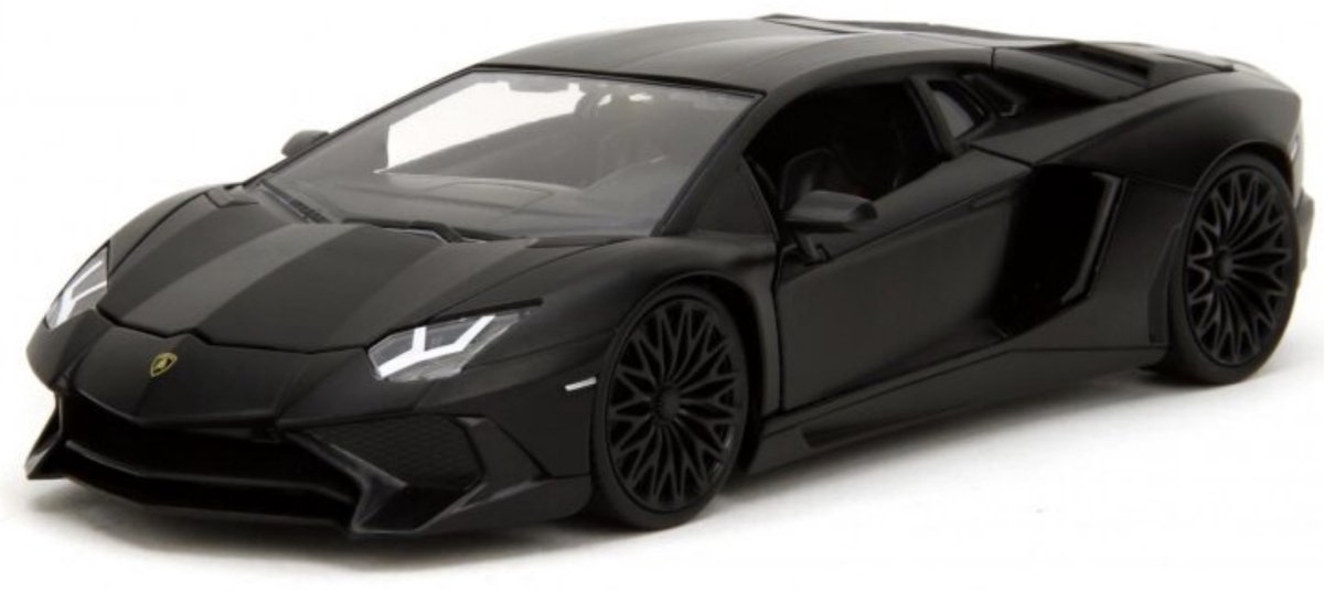 Jada Toys Modelauto - Lamborghini Aventador - zwart - 22 x 9 cm - schaalmodel - speelgoedauto
