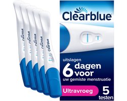 Clearblue Zwangerschapstest - Ultravroege Detectie - Uitslagen 6 Dagen Vroeger - 5 testen