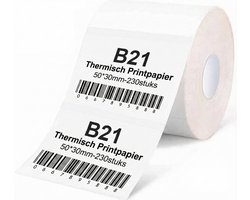 Niimbot labelprinterrol B21(S/Pro)/B1/B3S(pro)/K3/B31 - 50x30mm - 1 rol - wit