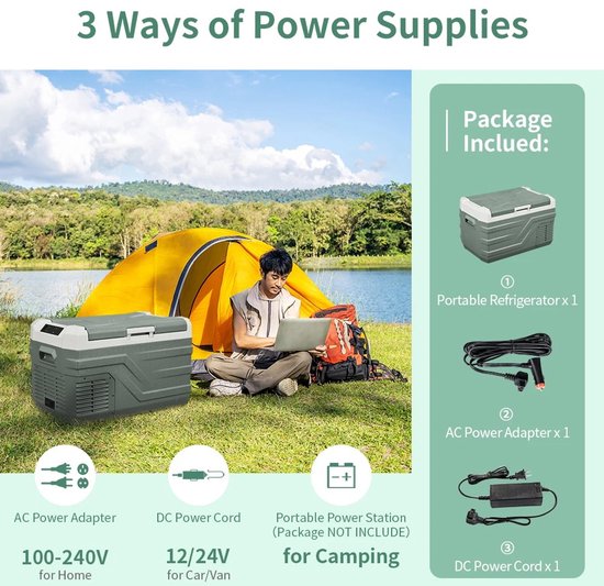 Norvia Alpicool - Auto Koelkast - Camping - Draagbare Koelbox - Elektrisch 12V/24V/230 volt - 25L - Snelle Koeling - Energiezuinig van Norvia Alpicool — afbeelding 5