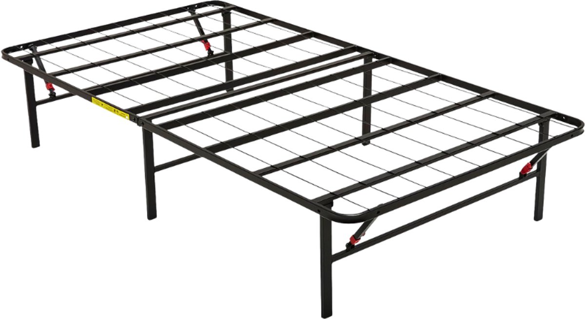BOG Opvouwbaar Bedframe - Gereedschapsvrij Te Monteren - Met Opslagruimte Onder Het Frame - 90 X 200 Cm - Zwart - 35.5 Cm Hoog