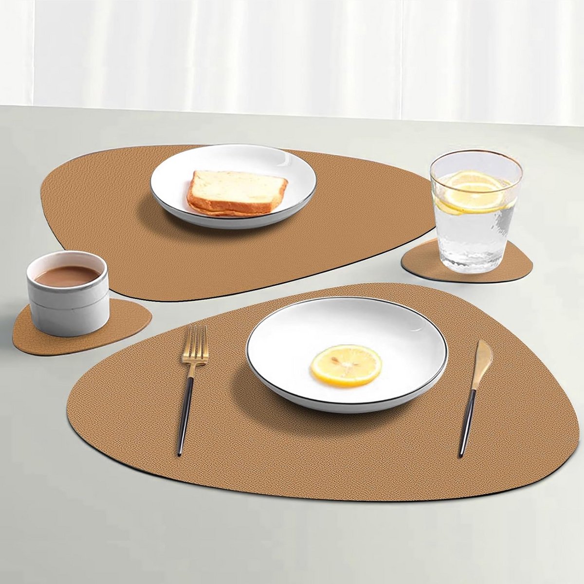 Set van 4 Hittebestendige Siliconen Placemats met 4 Onderzetters - Antislip & Wasbaar