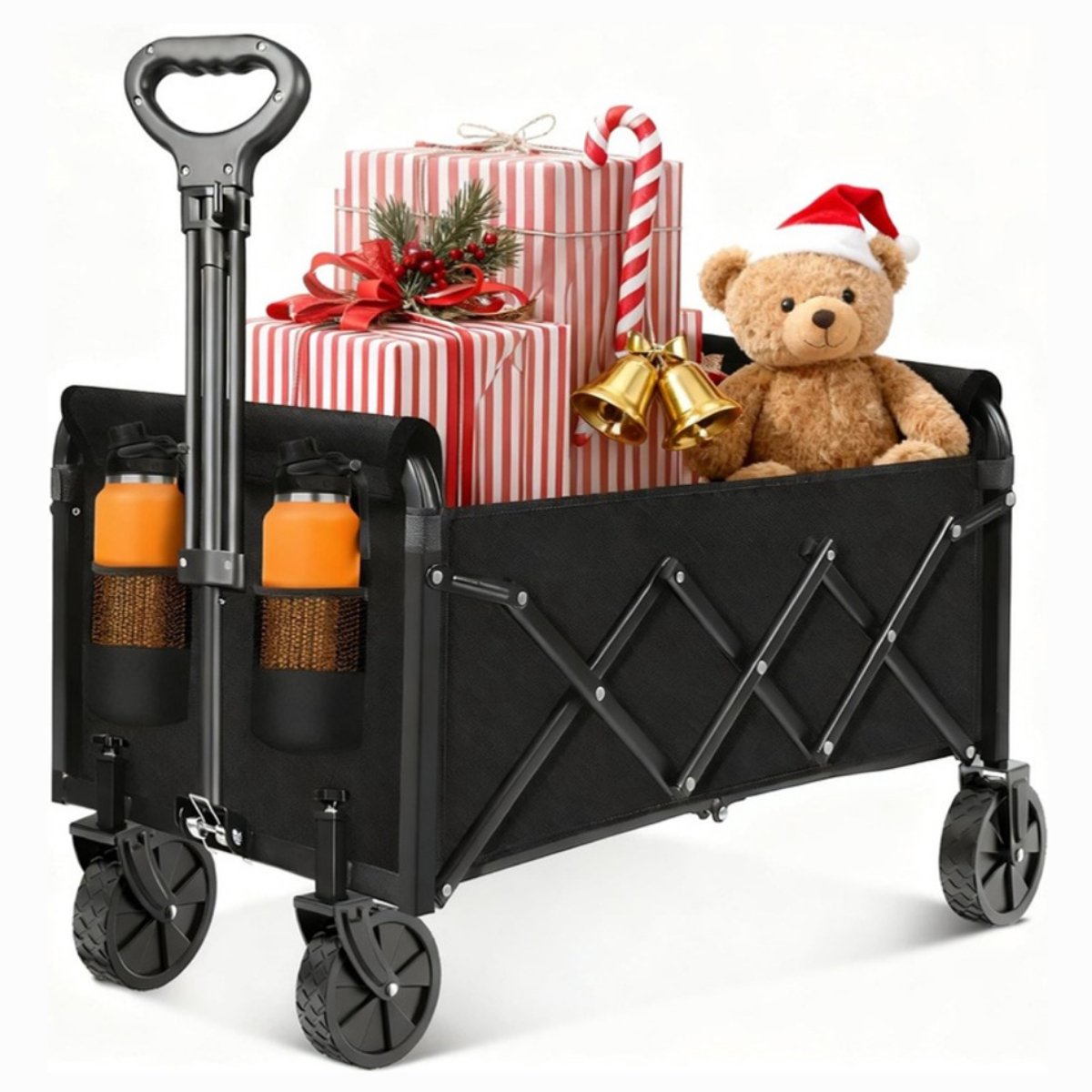 RWB® Bolderkap Opvouwbaar Luchtbanden - Bolderkar - Bolderkar Opvouwbaar - Zwart - ‎74cm x 44cm x 95 cm