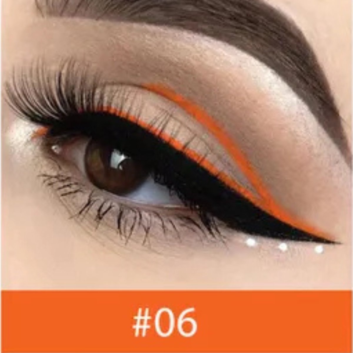 Waterproof Matte Gel Eyeliner - 06 Orange - 0.2g