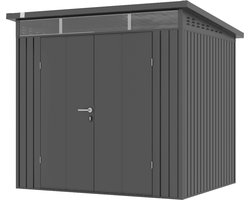 GFP Primeyard Tuinschuur metalen 210x180x205 cm tuinhuis antraciet