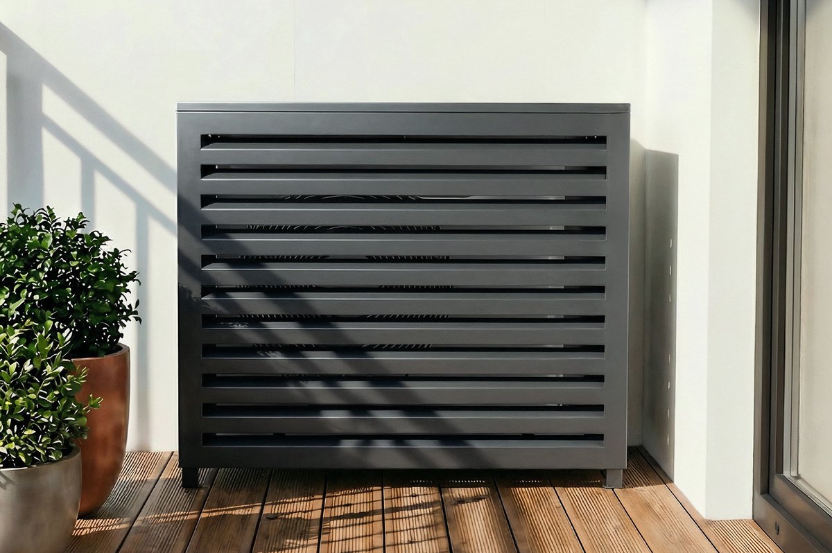 Casanoov Aneto Grijze Aluminium Afdekking Voor Airconditioner En Warmtepomp - Maat S