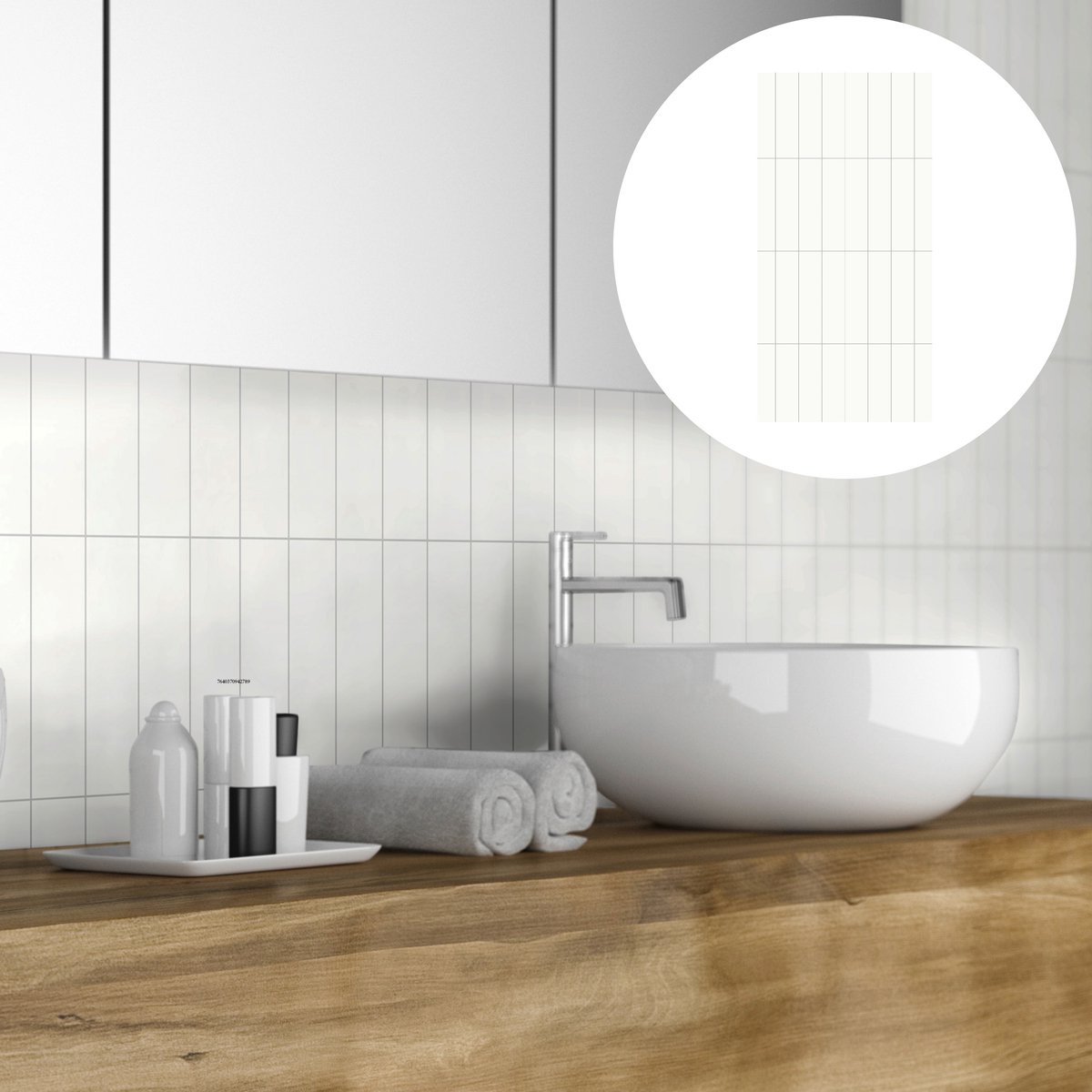 VOORBEELD Handmonster Revêt SPC Wandtegels - Designer Wandtegels XL - Kunststof Wandtegel - Waterdicht, Robuust, Bedekt Oude Tegels