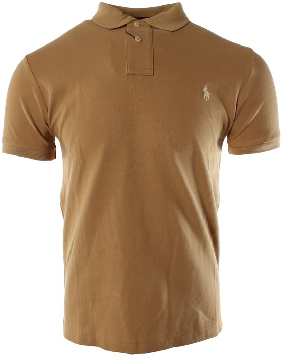 Polo ajusté à manches courtes - Coffee