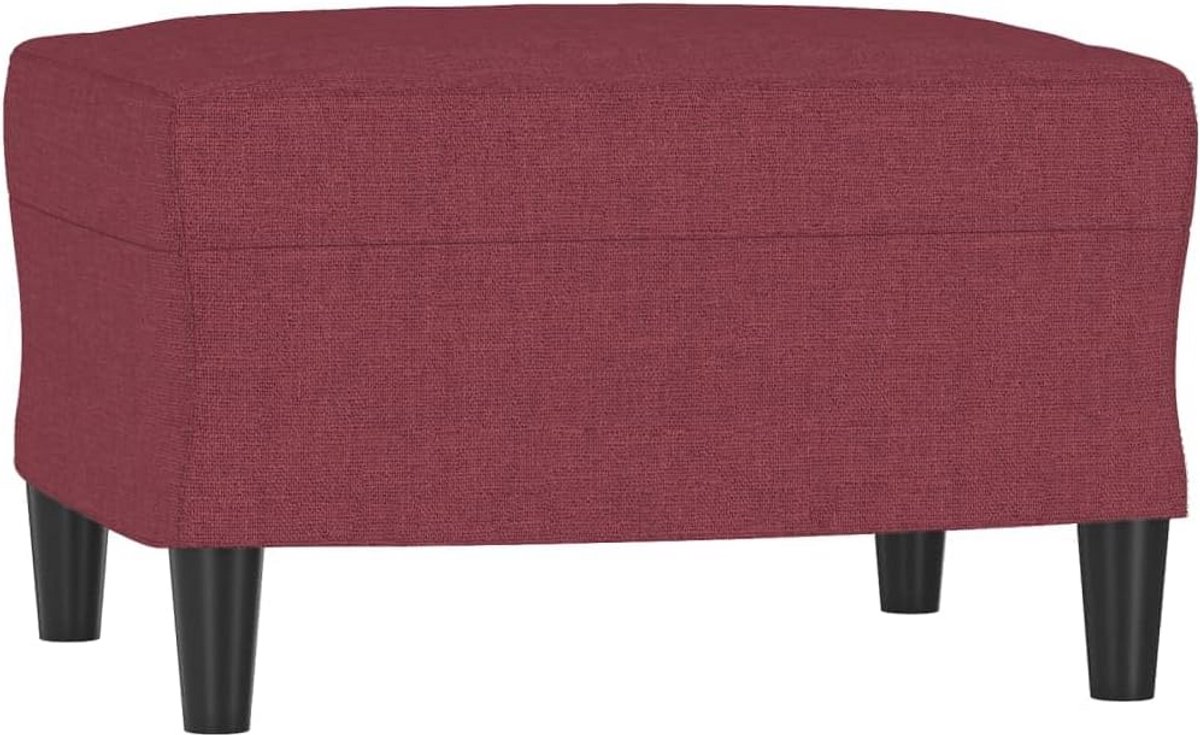 Zitpoef met Opbergruimte Stof Bordeauxrood 60x50x41 cm