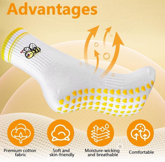 Anti-slip sokken voor pilates en yoga - Comfortabele en grip verbeterende sokken. — afbeelding 2