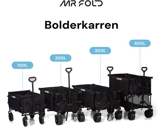 Bolderkar - XL - Opvouwbaar - 100L - Beige van Merkloos — afbeelding 4