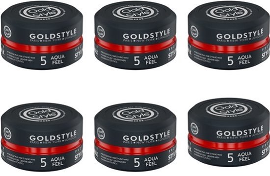 Gold Style Haar Wax Nummer 5 AQUA FEEL (6 Stuks)- Styling Haar Wax - Haar Wax Mannen