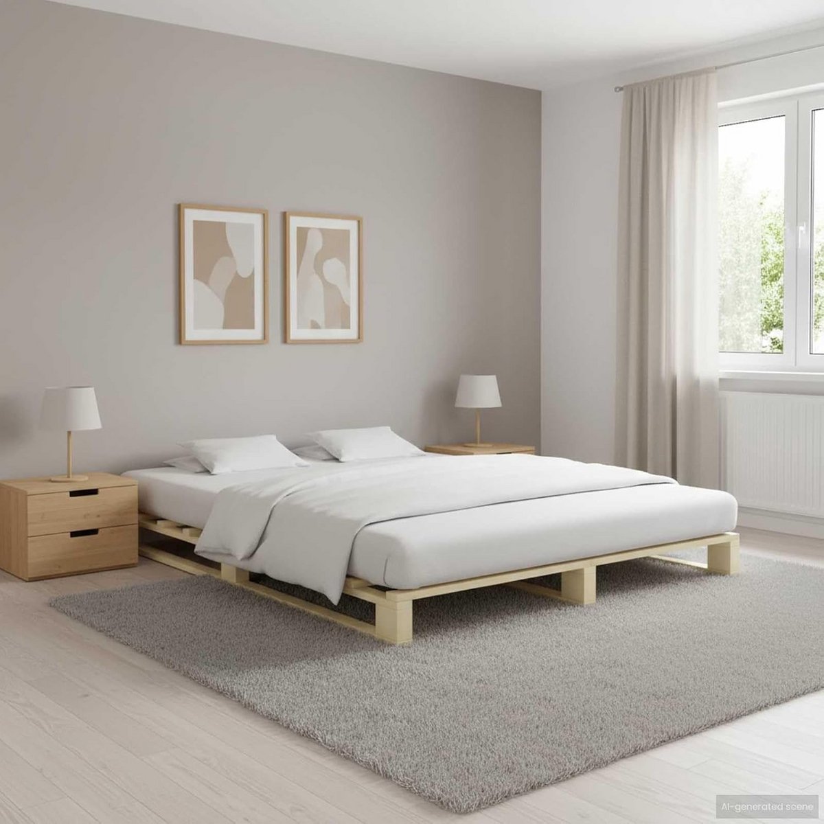 Pallet Bedframe Grenenhout 180x200 cm Stevig Ledikant