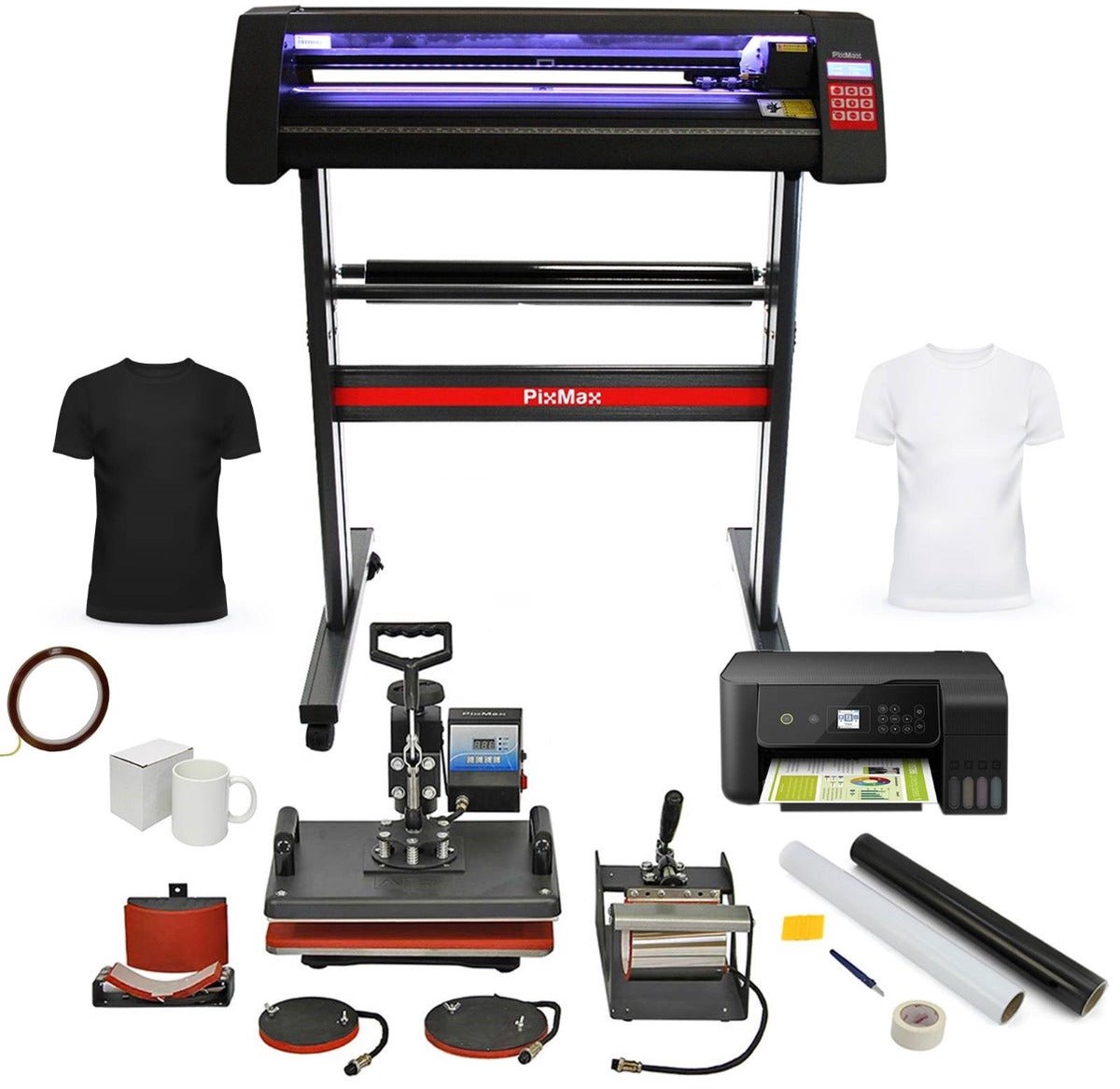 PixMax Da Vinci Bundel 5 in 1 Hitte Pers, Vinyl Snij Plotter, Printer