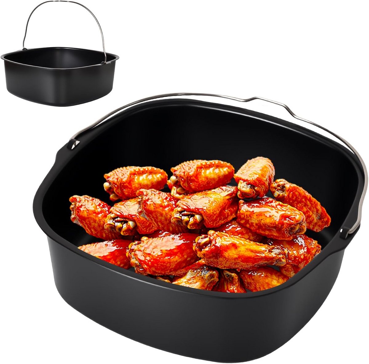 Ronde Bakvorm voor Airfryer 22 cm - Herbruikbaar & Antiaanbaklaag