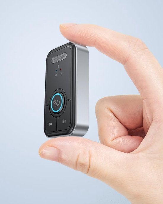 Ynkkvre - Bluetooth Audio Adapter TX/RX - Dual Mode Zender/Ontvanger - Bluetooth 5.3 - Voor Auto Radio en TV - Met Microfoon - Oplaadbaar - AUX 3.5mm Aansluiting - Plug & Play — afbeelding 5