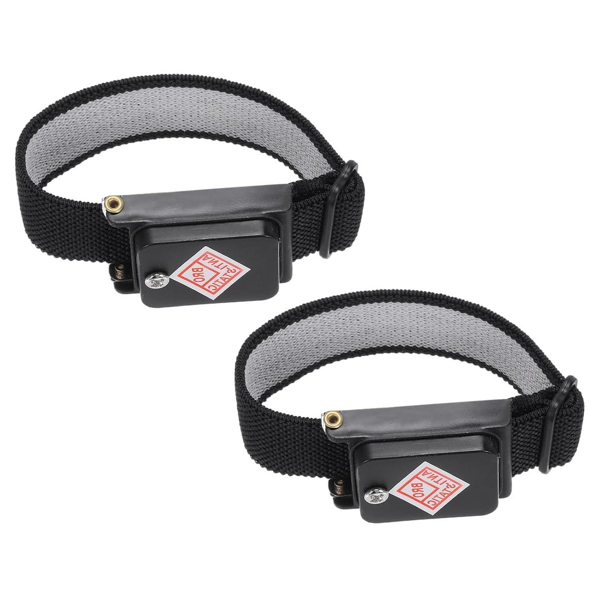 Allecto- Antistatische armband - ESD - draadloos - verstelbaar - reservearmband - reparatie computers - elektronica - donkerblauw - 2 stuks