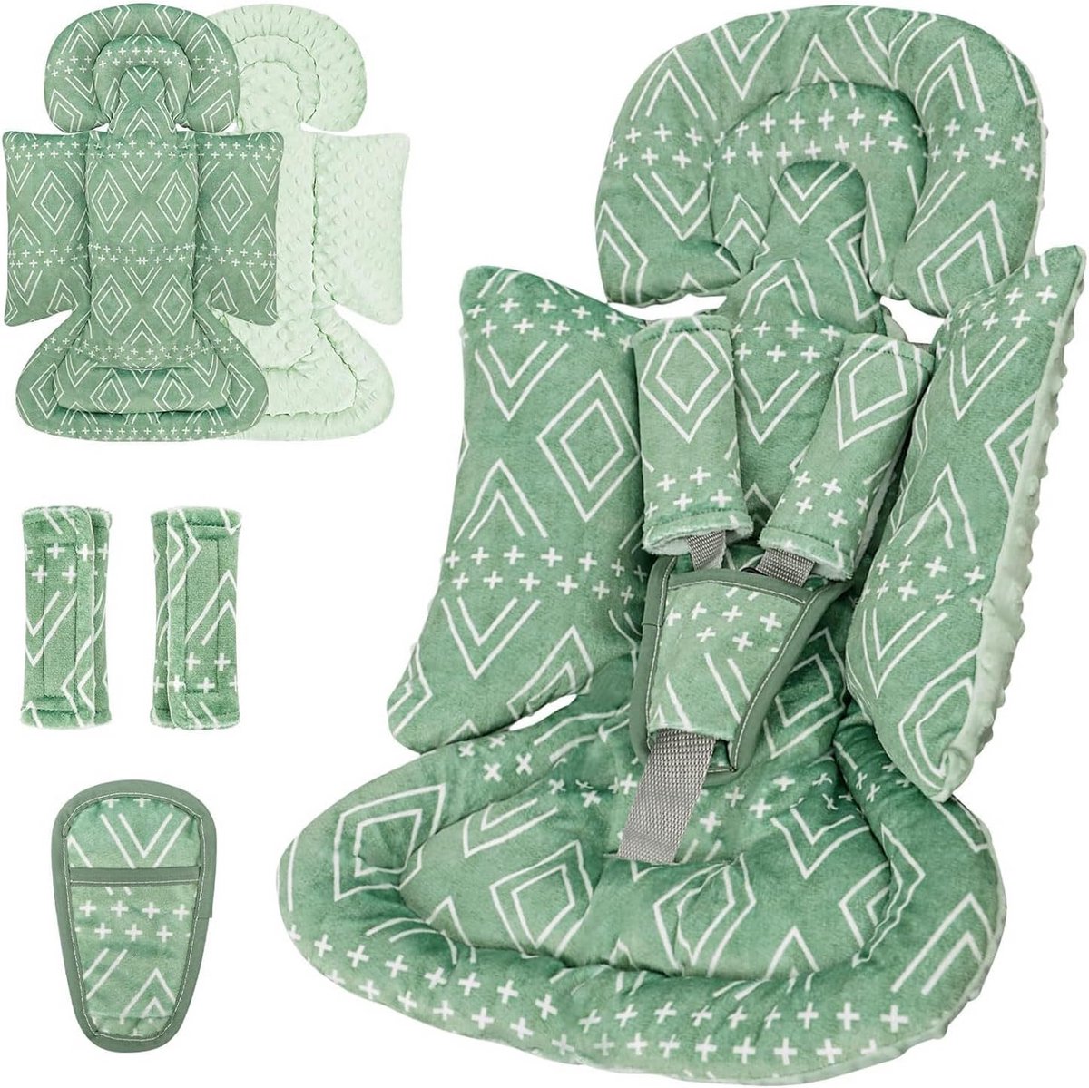 Car Seat Headrest voor Pasgeborenen - Zachte Autozit Insert voor Baby's - Geschikt voor Autozitjes en Kinderwagens