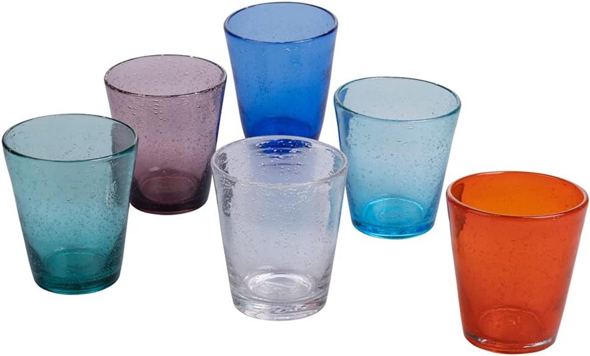 Set van 6 Waterglazen 330 ml Mondgeblazen Glas Tivoli Infinito Cancun