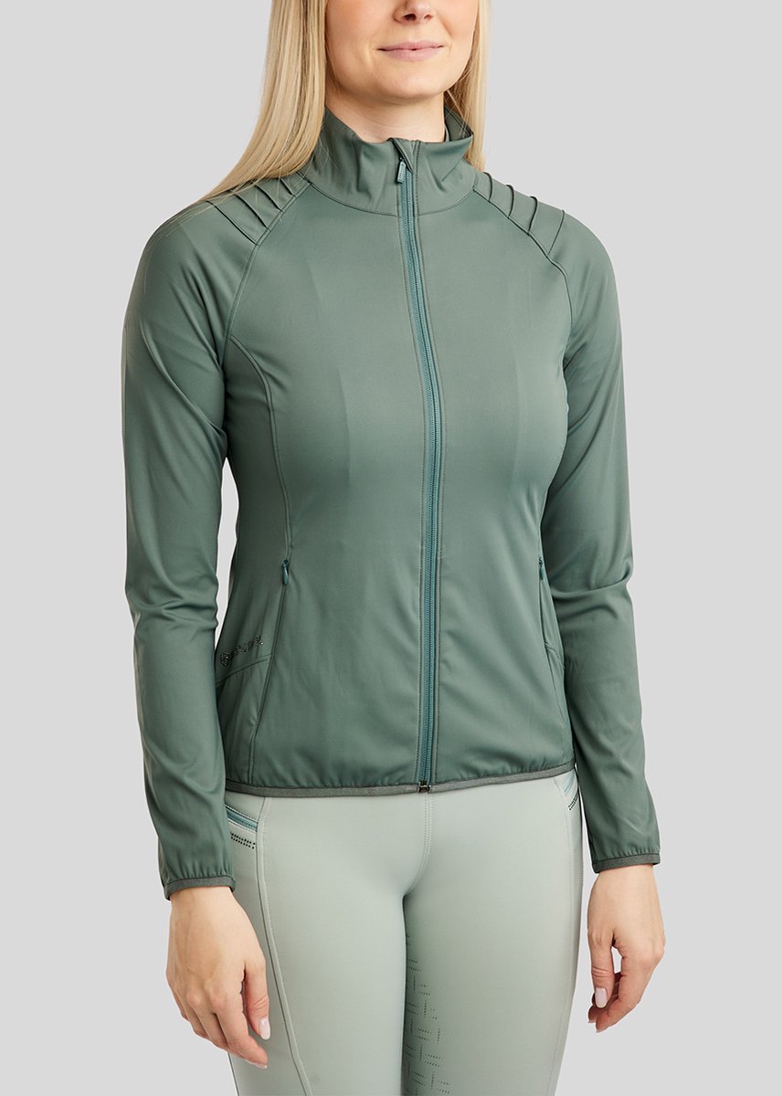MONTAR JACKET MOPEARL PINTUCKS Donker Turquoise