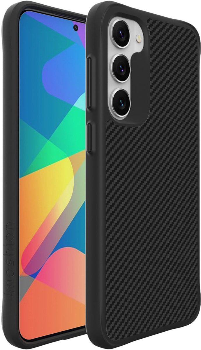 imoshion Hoesje - Geschikt voor Samsung Galaxy S23 Plus - Hybrid Carbon Case - Zwart
