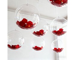 ANDAAG VERZONDEN - 5 STUKS ballonnen met rozenblaadjes - Decoratie Opblaasbaar Versiering - Cadeau Kado - Valentijnscadeau - Inpakpapier - Geschenkdoos Bruiloft Trouwdag Trouwerij - Valentijnsdag Verjaardag Verpakking