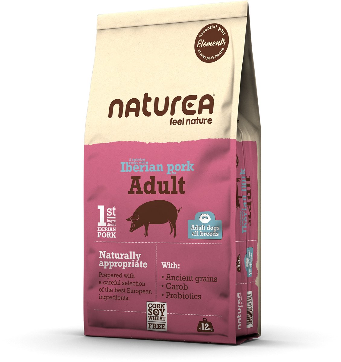 Naturea Dog Elements Adult Iberian Pork 12 kg - Hond