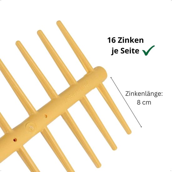 Kunststof Frek Dubbelzijdig 32 Tanden 64 cm Werkbreedte Zonder Steel — afbeelding 2