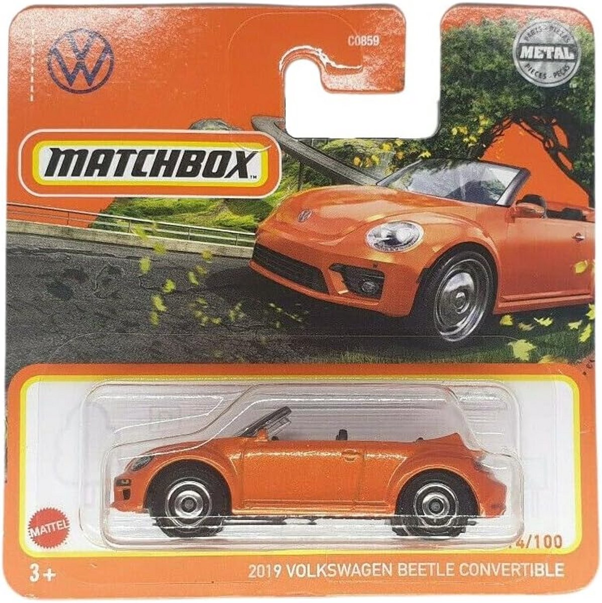 Klassieke Cabriolet Modelauto Oranje - Schaalmodel Convertible VW Kevers