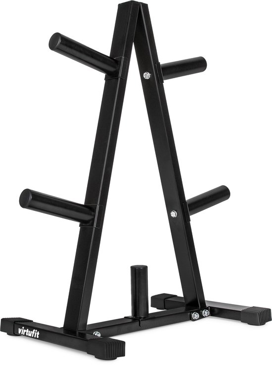 Muscle Power Olympische Halterschijf met Handgrepen - Rubber - 10 kg