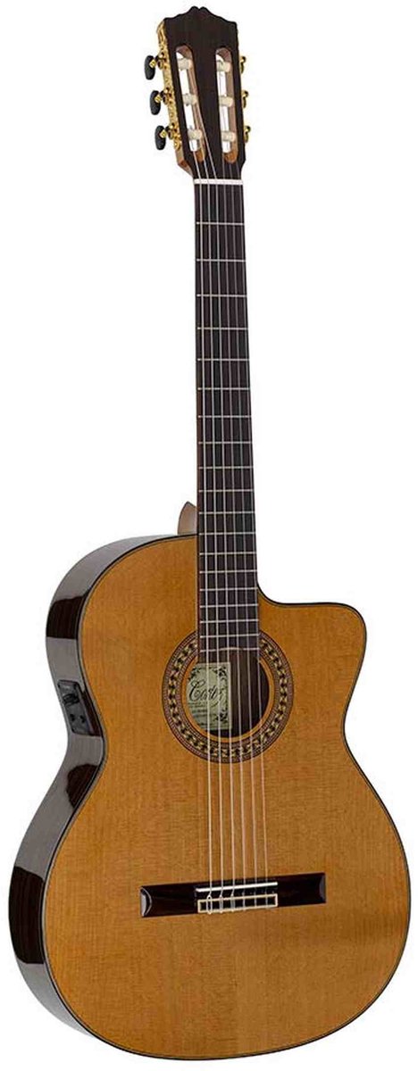 Salvador Cortez CC-6048CE klassieke gitaar massief ceder bovenblad, 48mm hals, Fishman Presys I