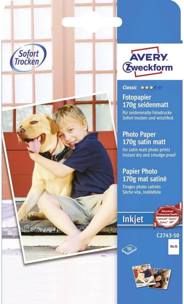Zijdemat Inkjet Fotopapier A6 170 g/m2 Voor Alle Inkjetprinters (50 Vellen)