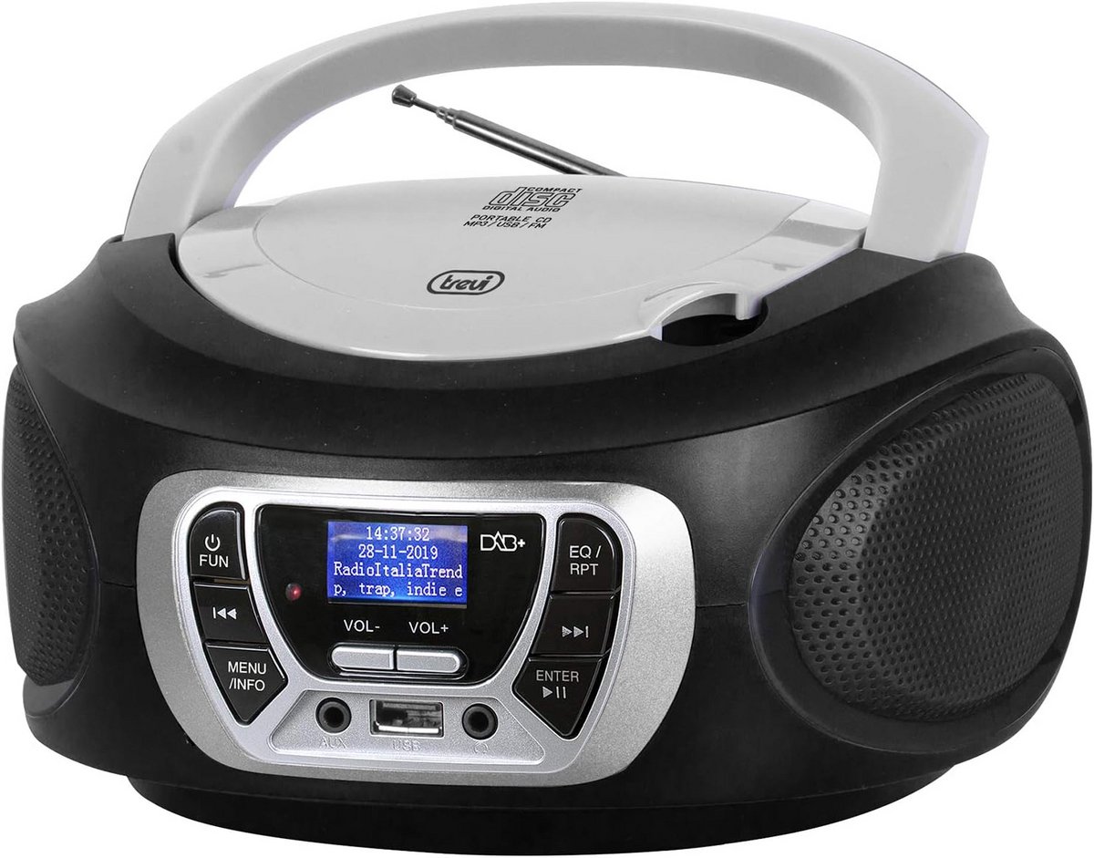 Draagbare CD Boombox Radio met DAB/DAB+, USB en AUX-ingang