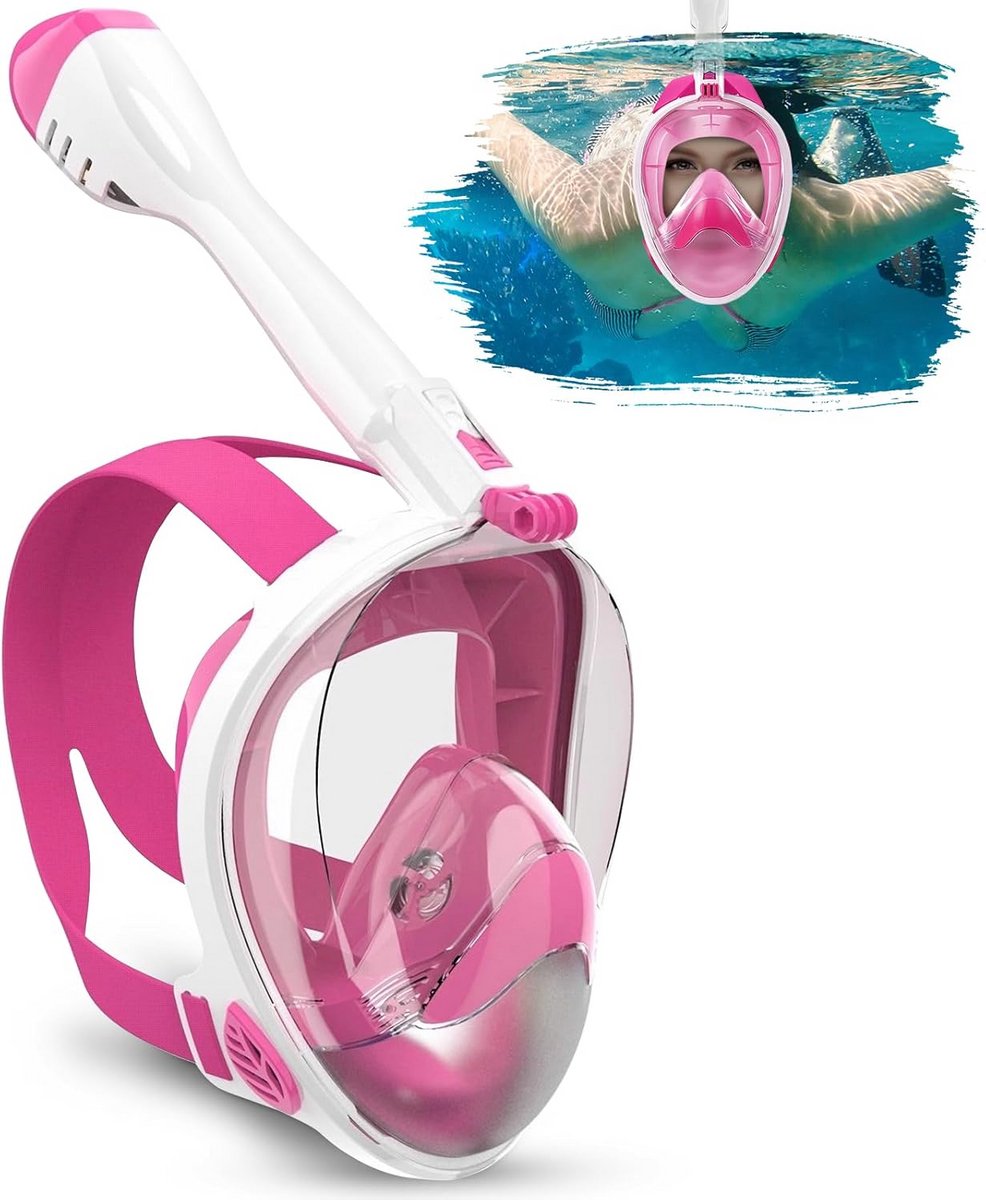 Panoramisch Snorkelmasker 180° met Camerahouder - Anti-Condens en Lekdicht