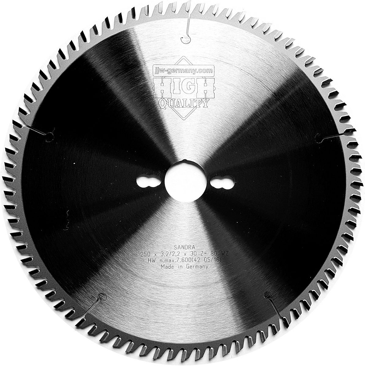 Precisie Cirkelzaagblad Tafelzaag en Cirkelzaag 250 x 30 mm Z=80 WZ